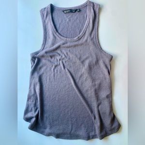 Athleta Breezy Racerback Tank, size XS, Modal, soft gray color, side split